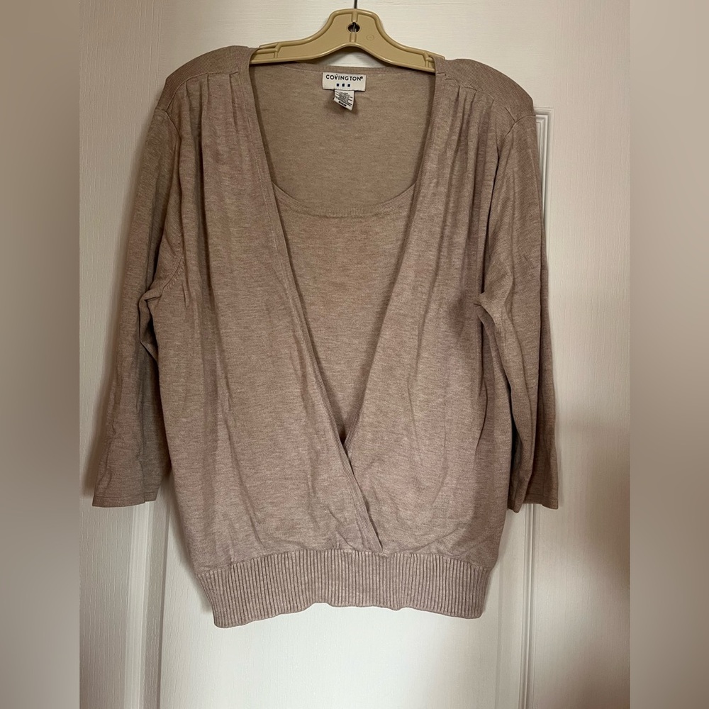 Covington Beige Knit Top